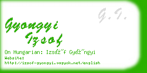 gyongyi izsof business card